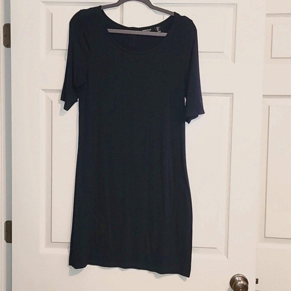Jones and Co. Navy Half Sleeve Dress